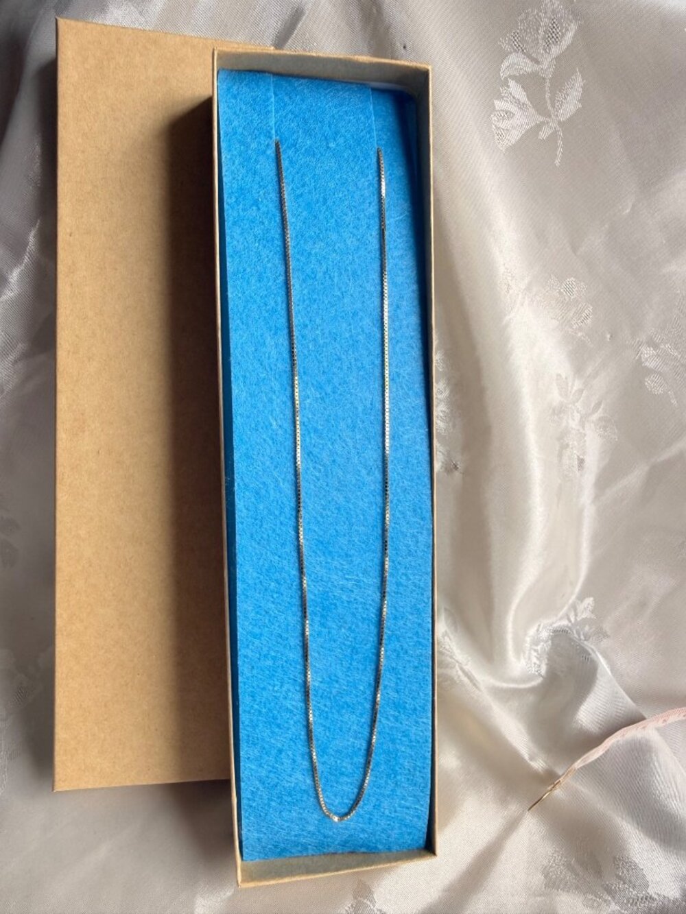 14K Yellow Gold Box Chain Necklace Italy Stamped